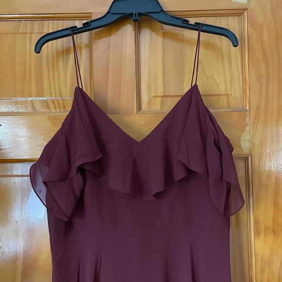 Jenny Yoo Anthropologie BHLDN Mila Cinnamon Rose Maxi Dress Sz 12 NWT - Picture 2 of 9